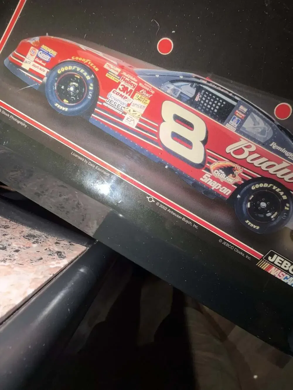 Vintage 2002 Dale Earnhardt Jr. Budweiser NASCAR Wall Clock by Jebco (ticks)